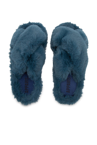 Biba Crossover Faux Fur Slippers