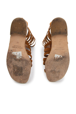 Brown Gladiator Sandals Shoes Manolo Blahnik   