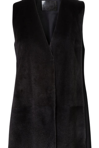 2018 Seddy Mink Fur Dark Grey Vest Coat