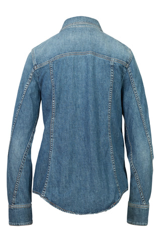 Patch-Pocket Denim Shirt