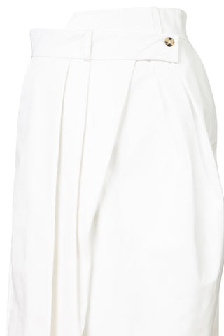 White Asymmetrical Back to Front Midi Skirt | new with tags (est. retail $1,070)