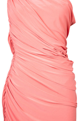 Diana Ruched One Shoulder Gown in Papaya | new with tags (est. retail $215)