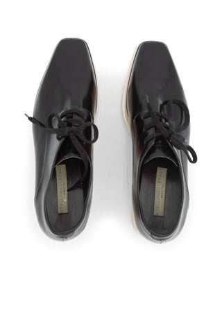 Elyse Lace Up Platform Shoes in Black