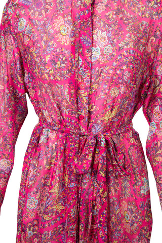 Paisley Long Sleeve Shirt Dress | (est. retail $1,280)