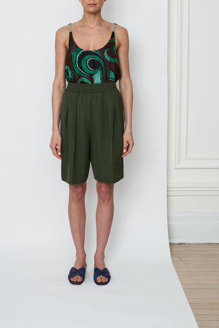 Binx Shorts in Green | (est. retail $590)
