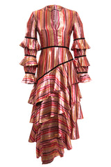 'Taurus' Metallic Stripe Dress | AW '18 (est. retail $2,850)