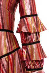'Taurus' Metallic Stripe Dress | AW '18 (est. retail $2,850)